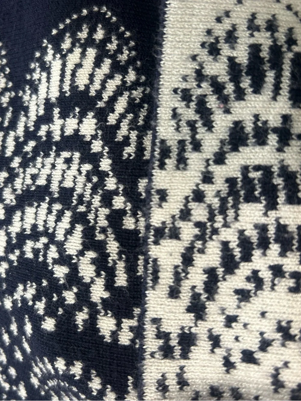 Women's Navy and White Sleeveless Knit Dress
